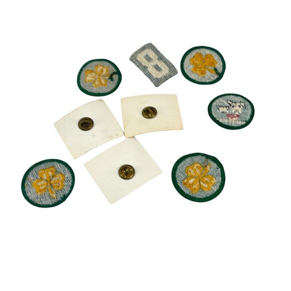 Vintage Girl Scout Patches & Pins - Membership Stars Clover Leaf Dog Badge Numbe - Picture 2 of 5